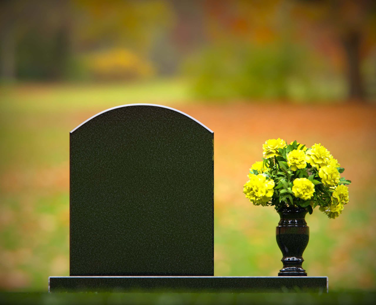 132016328.jpg Classic Arch Upright Headstone - Image 1