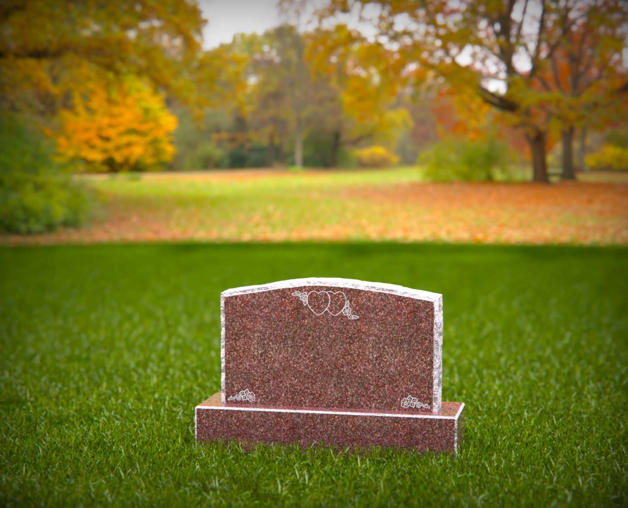 photo_2026-02-02_00-18-46 Low Serpentine-Top Upright Granite Headstone - Image 1
